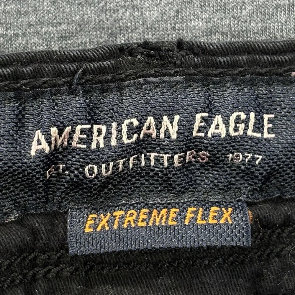 American Eagle Chino Pants Mens 34x30 Extreme Flex Slim Straight black Stretch